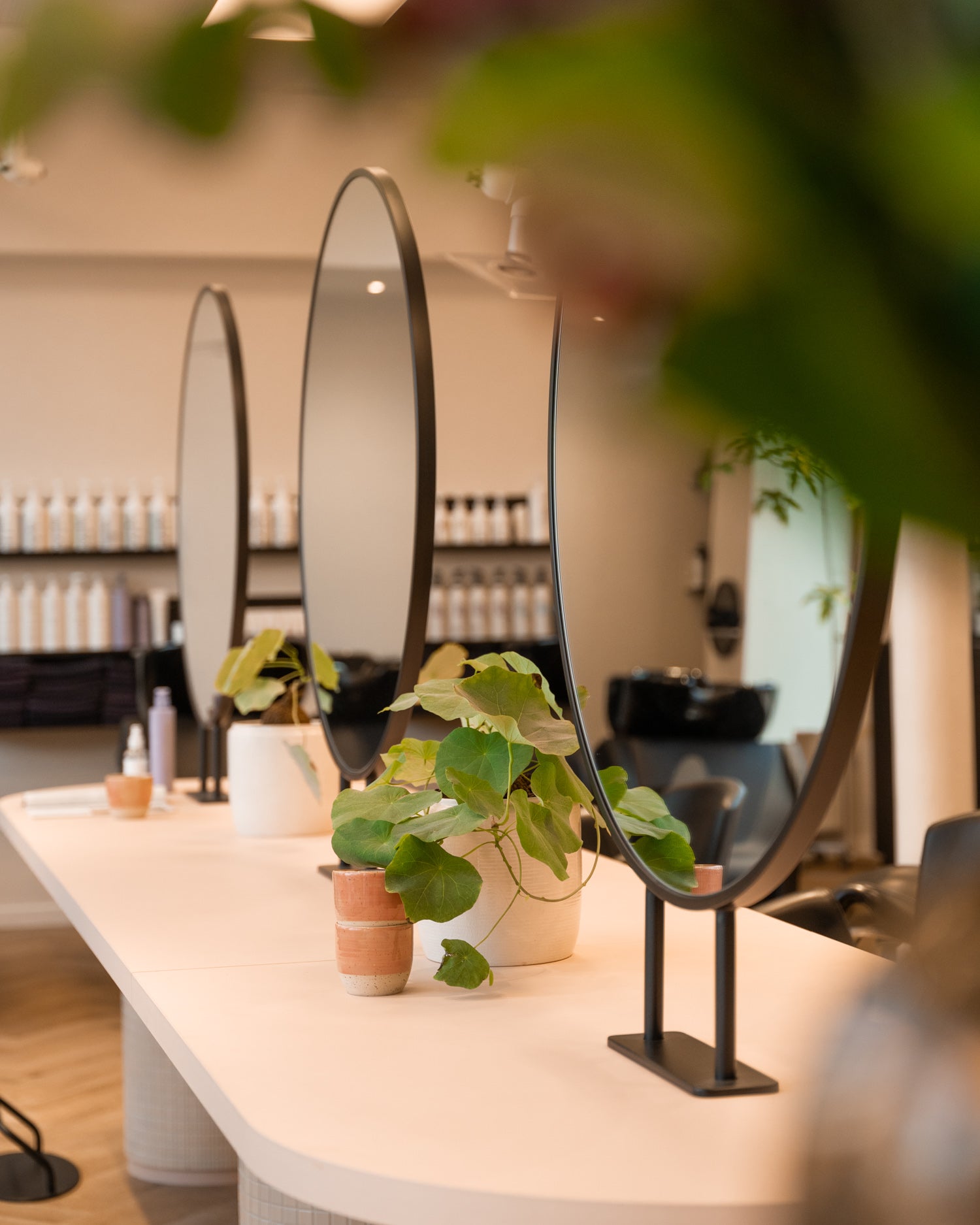 Nero - Sort frisørspejl - Dobbeltsiddet - ø90